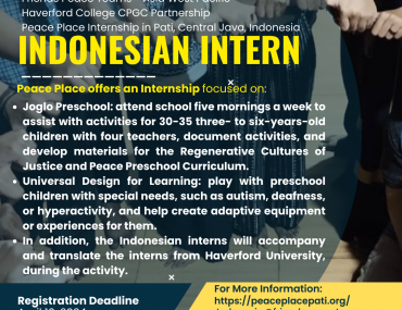 Apply Now! Internship in Peace Place Pati
